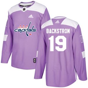 NHL Washington Capitals Trikot #19 Nicklas Backstrom Authentic Violett Fights Cancer Practice